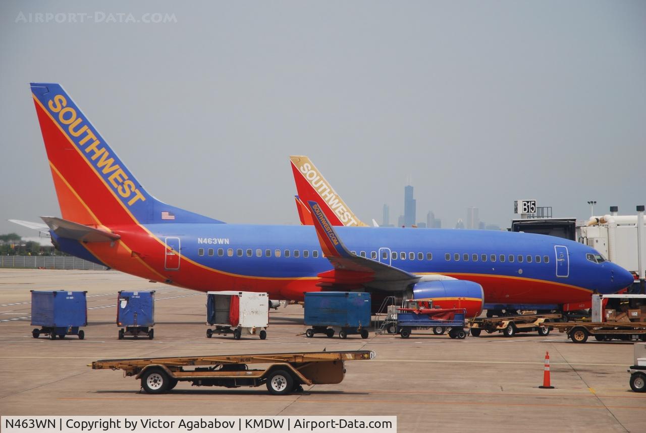 N463WN, 2004 Boeing 737-7H4 C/N 32467, At Midway