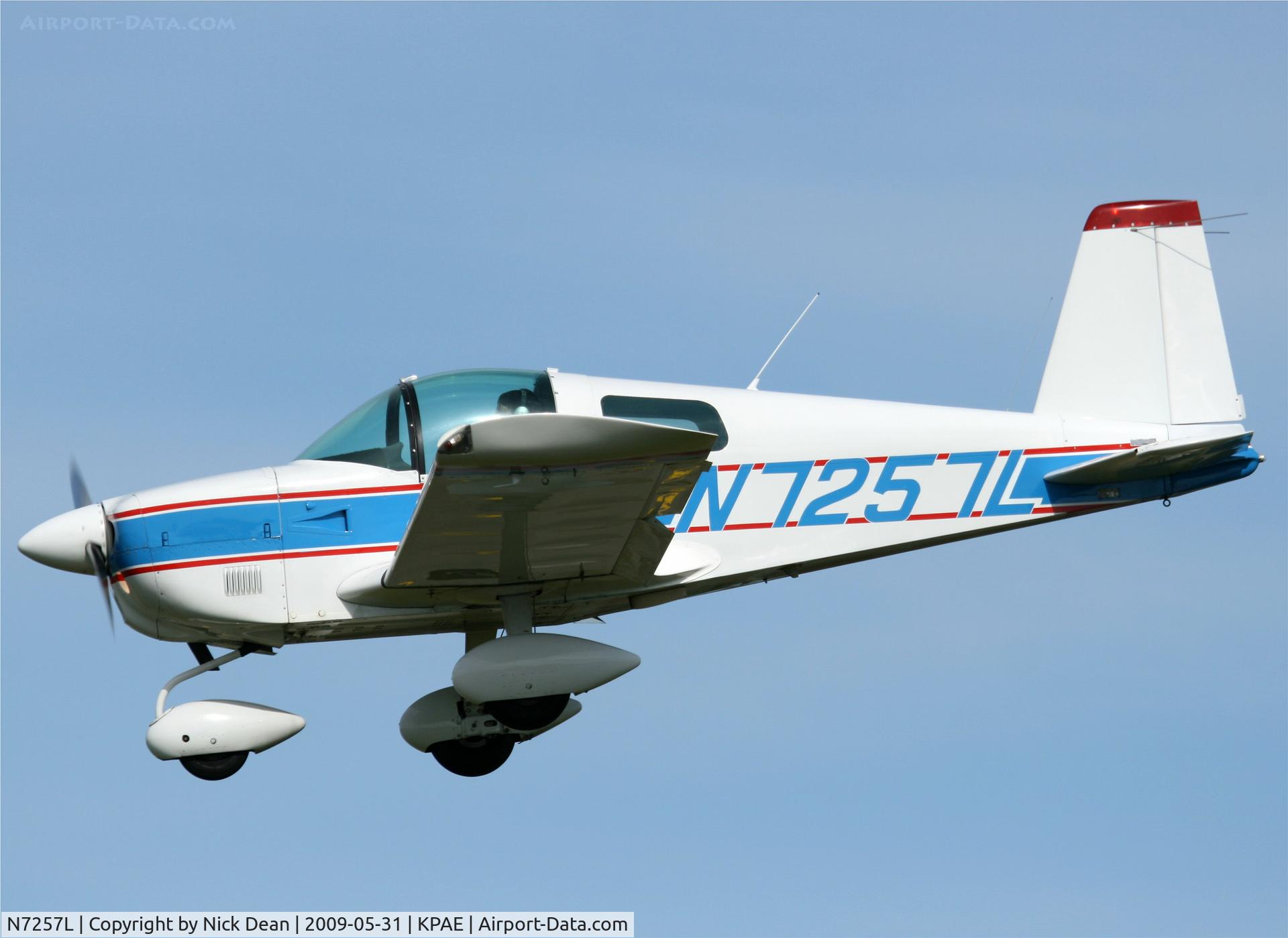 N7257L, 1972 American Aviation AA-1A Trainer C/N AA1A-0457, KPAE