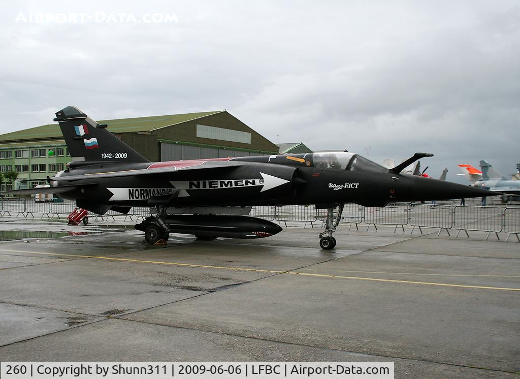 260, Dassault Mirage F.1CT C/N 260, Special 'Normandie-Niemen' c/s for this displayed Mirage F1CT @ LFBC Airshow 2009
