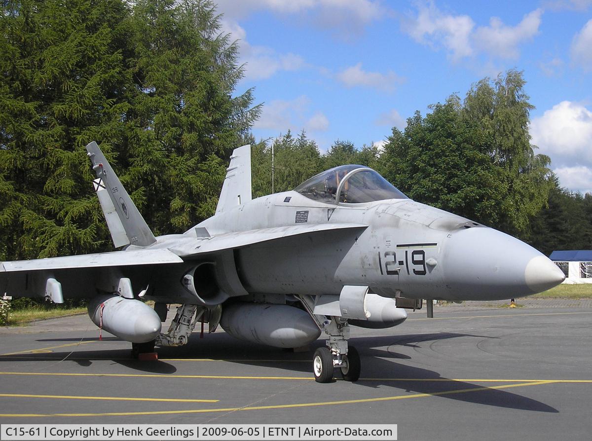 C15-61, 1989 McDonnell Douglas EF-18A+ Hornet C/N 0854/A583, Spotters day at Wittmund AFB - Germany ; code 12-19