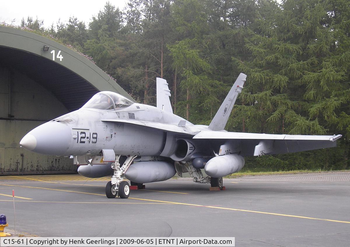 C15-61, 1989 McDonnell Douglas EF-18A+ Hornet C/N 0854/A583, Spotters day at Wittmund AFB - Germany Code 12-19