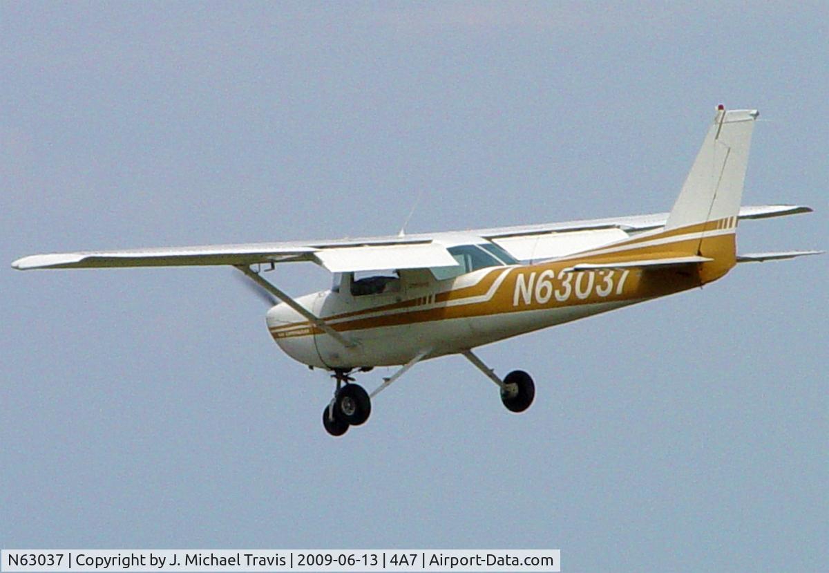 N63037, 1975 Cessna 150M C/N 15077053, N63037 landing at 4A7