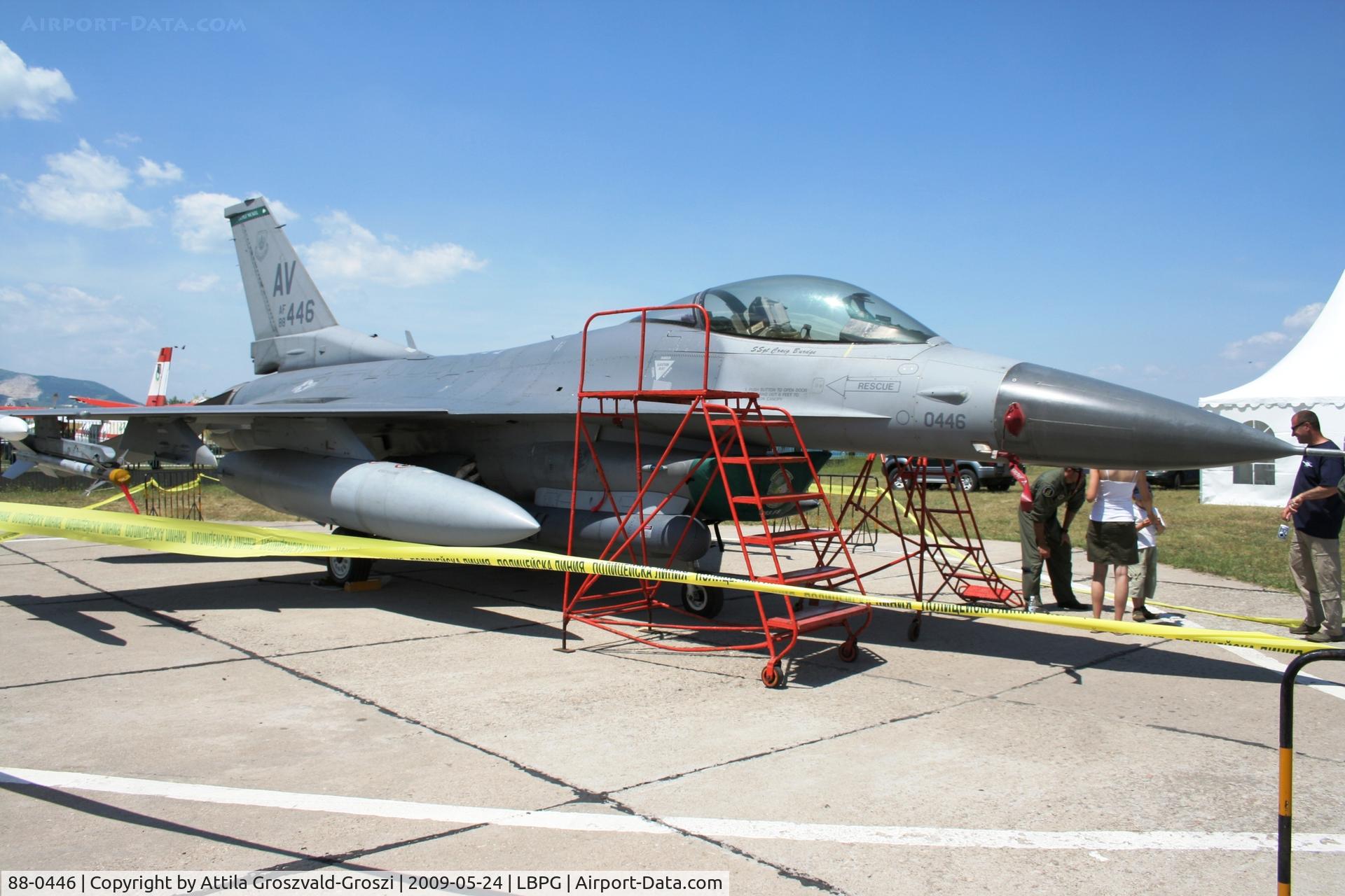 88-0446, 1988 General Dynamics F-16CG Night Falcon C/N 1C-48, BIAF 09 Bulgaria Plovdiv (Krumovo) LBPG Graf Ignatievo Military Air Base