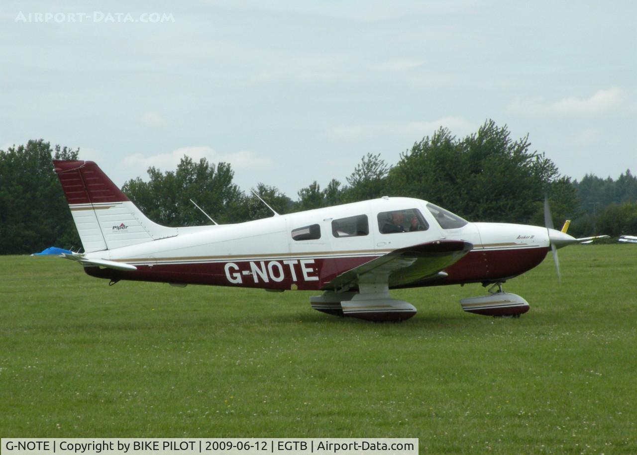 G-NOTE, 1997 Piper PA-28-181 Cherokee Archer III C/N 2843082, AEROEXPO LONDON 2009