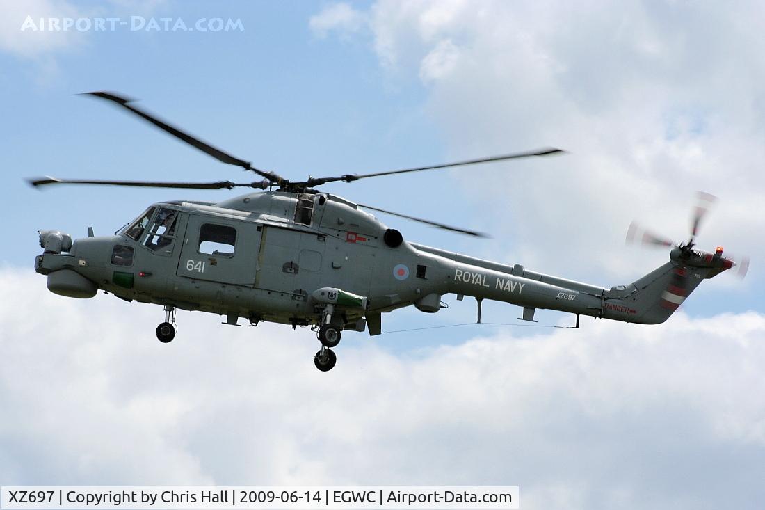 XZ697, 1980 Westland Lynx HMA.8 C/N 145, Royal Navy Lynx displaying at the Cosford Air Show