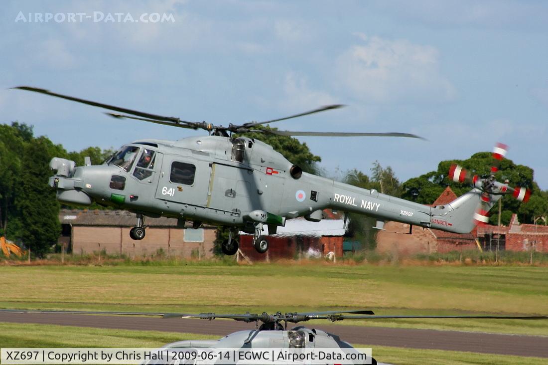 XZ697, 1980 Westland Lynx HMA.8 C/N 145, Royal Navy Lynx displaying at the Cosford Air Show