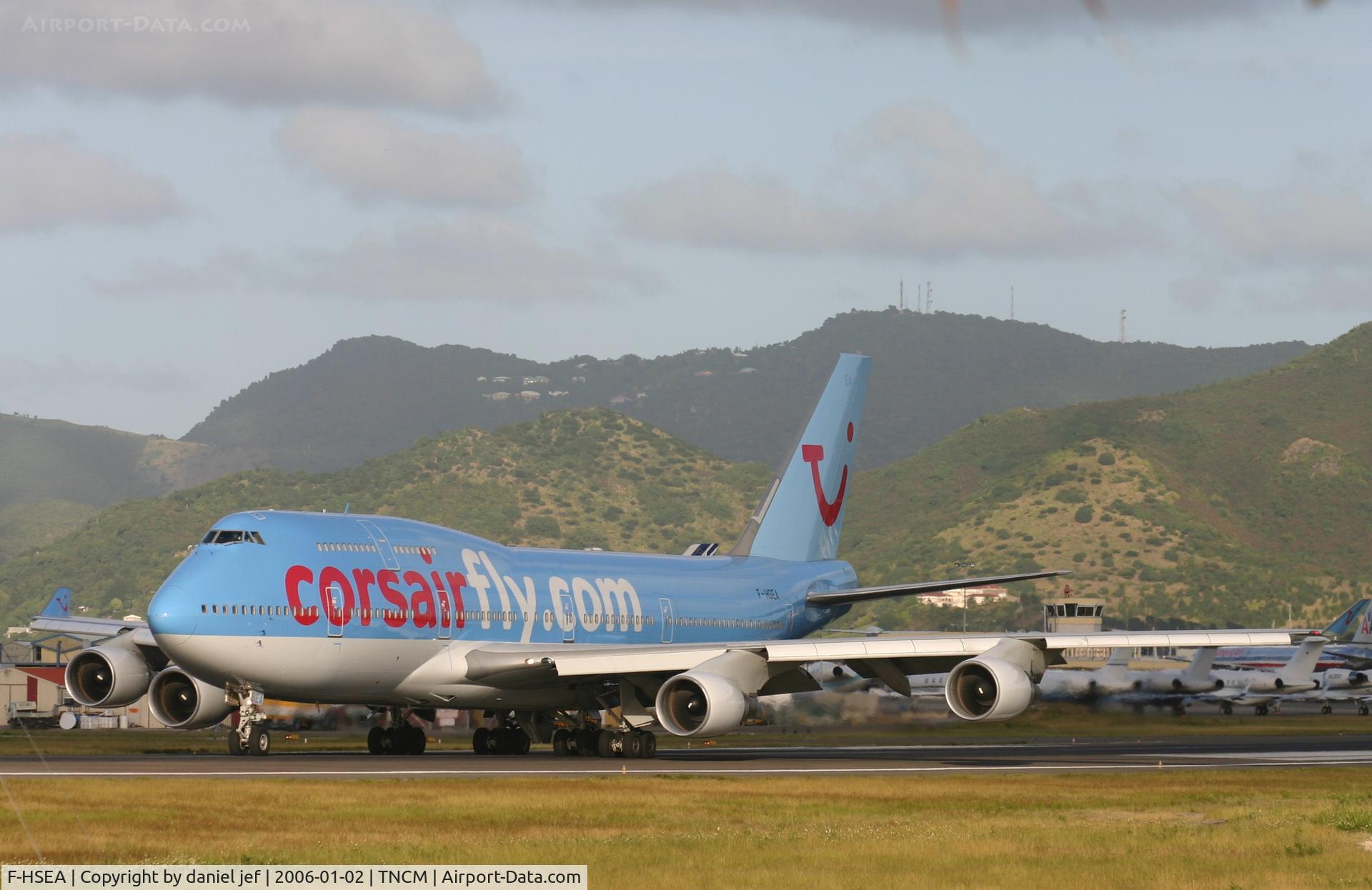 F-HSEA, 1992 Boeing 747-422 C/N 26877, Back tracking runway 10