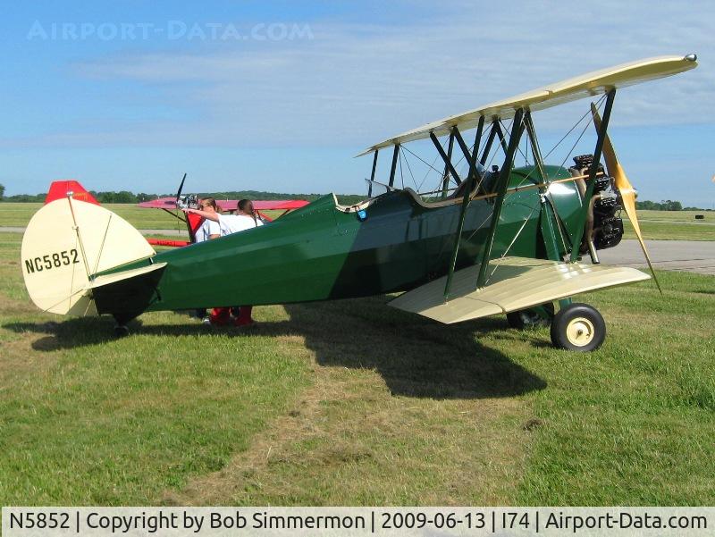 N5852, 1928 Waco GXE C/N 1586, At the Urbana, Ohio breakfast fly-in
