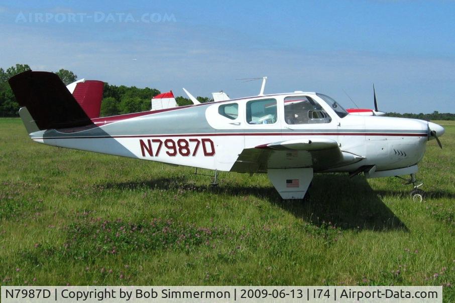 N7987D, 1957 Beech H35 Bonanza C/N D-5273, At the Urbana, Ohio breakfast fly-in