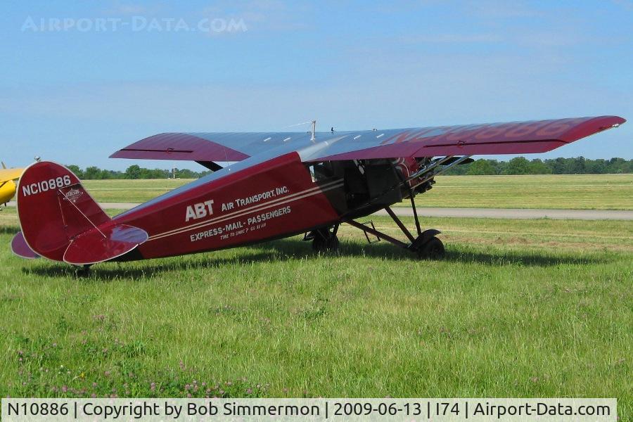 N10886, 1931 Stinson JR. S C/N 8058, At the Urbana, Ohio breakfast fly-in