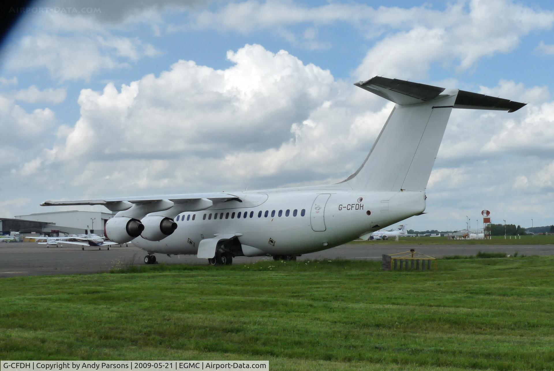 G-CFDH, 1988 British Aerospace BAe.146-200 C/N E2108, Stored on the North Apron
