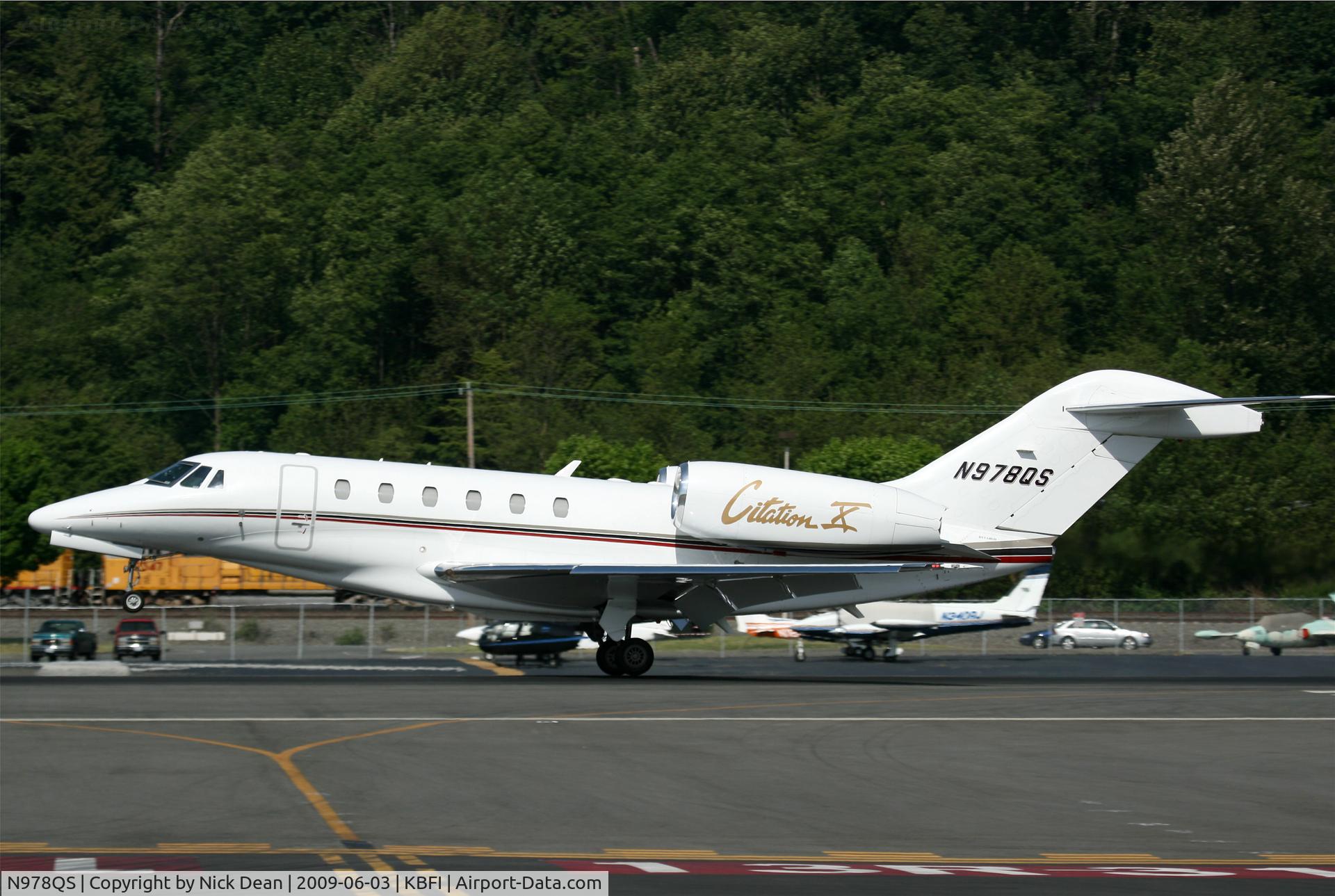 N978QS, 2002 Cessna 750 Citation X Citation X C/N 750-0187, KBFI