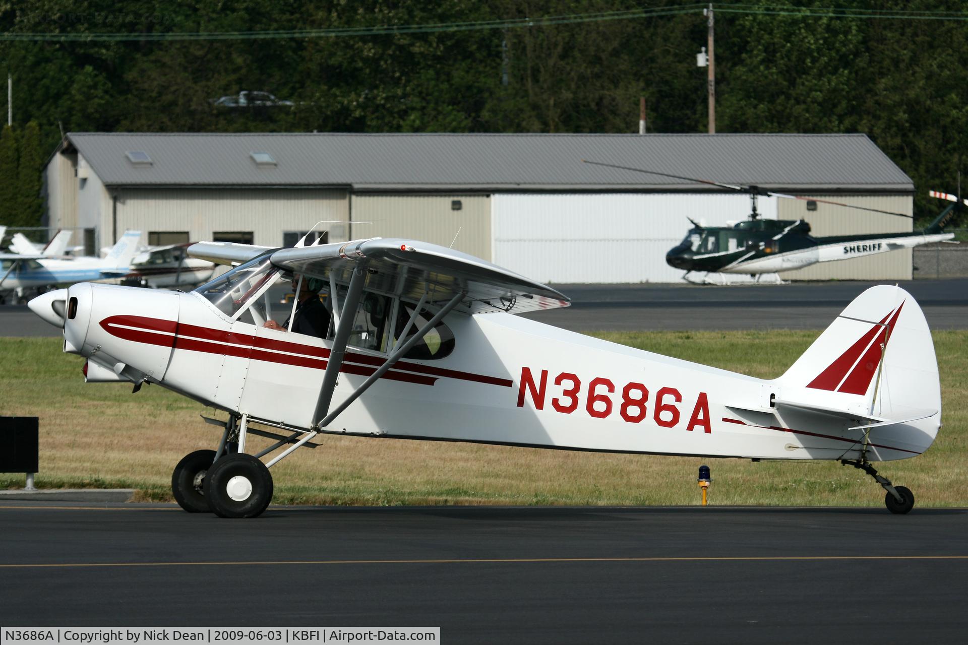 N3686A, 1953 Piper PA-18A-135 Super Cub C/N 18-3034, KBFI