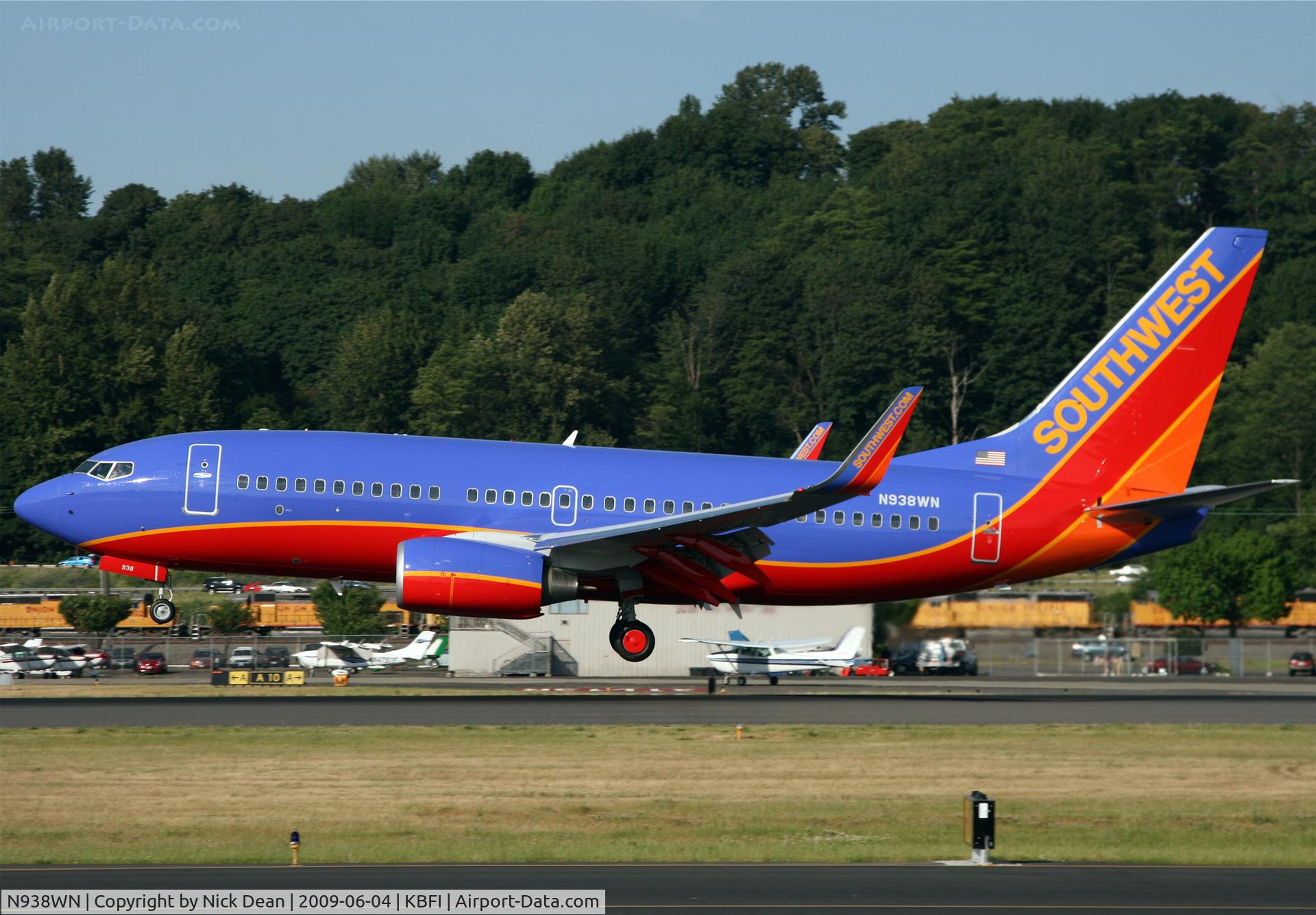 N938WN, 2009 Boeing 737-7H4 C/N 36645, KBFI