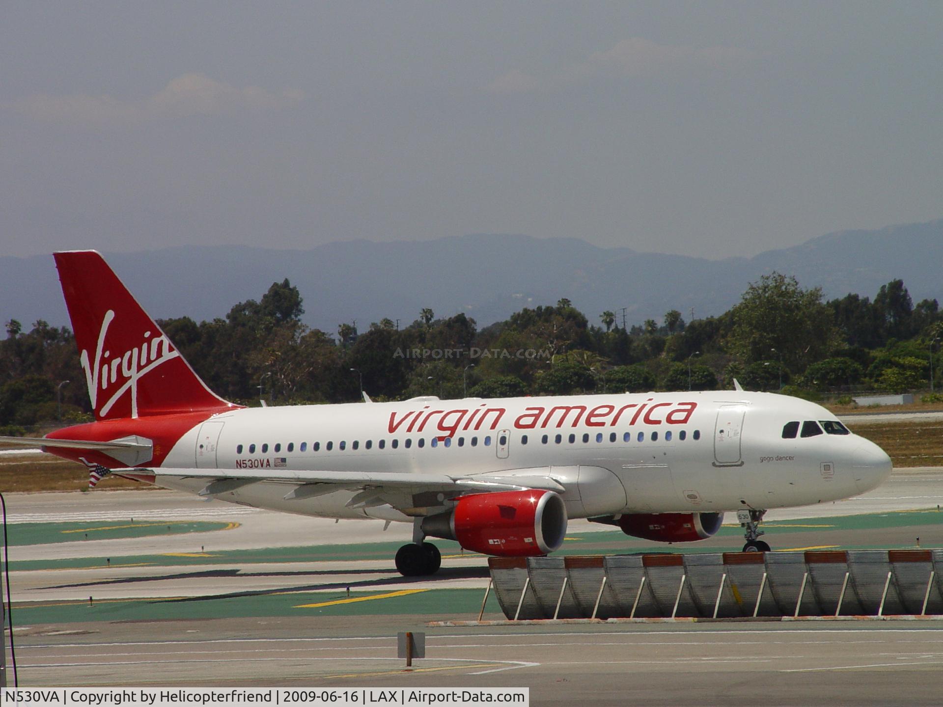 N530VA, 2008 Airbus A319-115 C/N 3686, Taxiing for take off