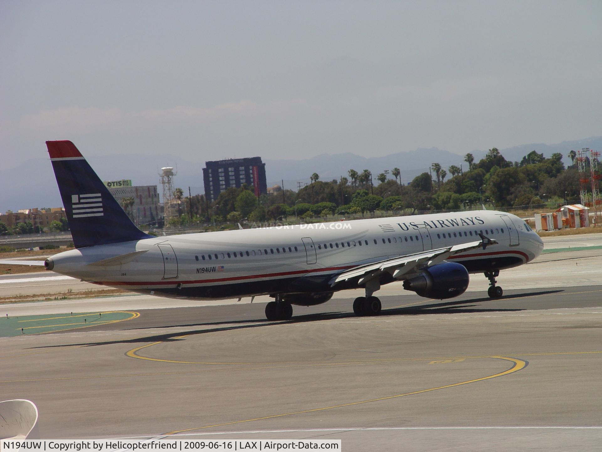 N194UW, 2008 Airbus A321-211 C/N 3629, Taxiing to 24L for take off
