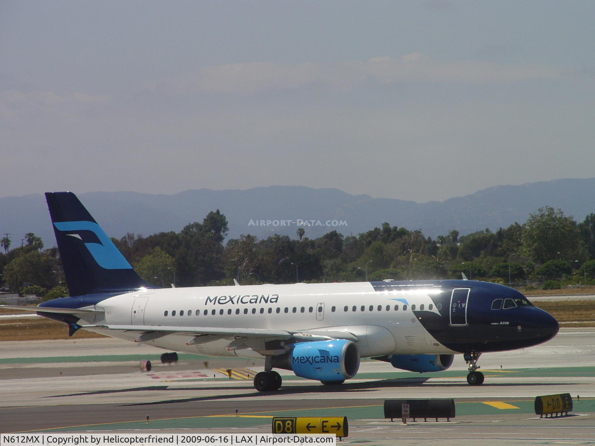 N612MX, 2001 Airbus A319-112 C/N 1612, Taxiing to 24L
