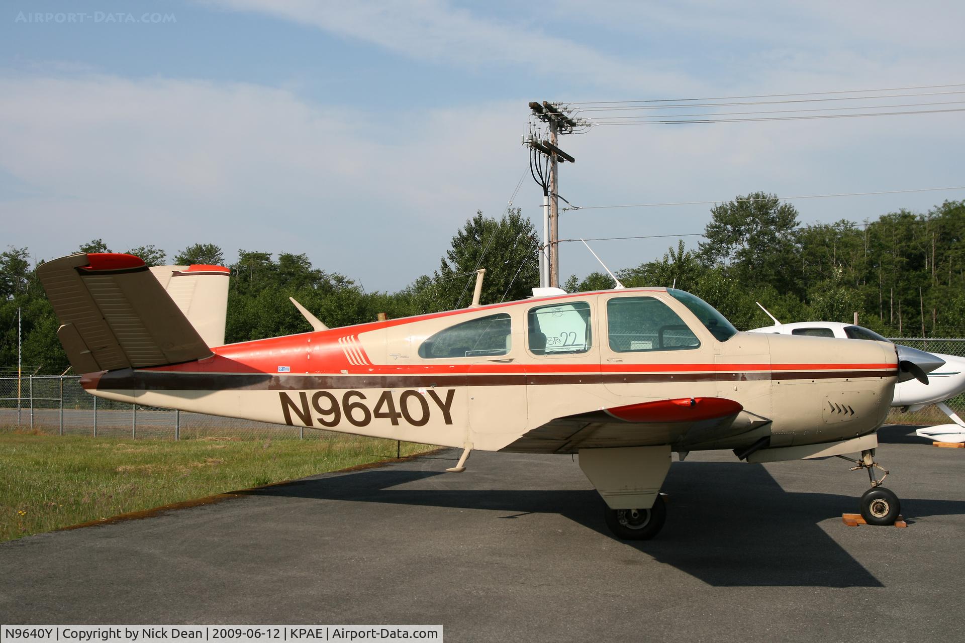 N9640Y, 1962 Beech P35 Bonanza C/N D-7085, KPAE