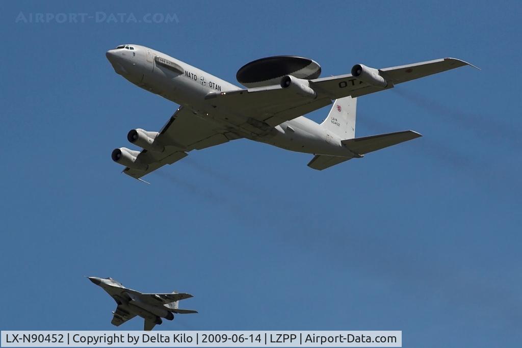 LX-N90452, 1983 Boeing E-3A Sentry C/N 22847, Overflight/flyover of 