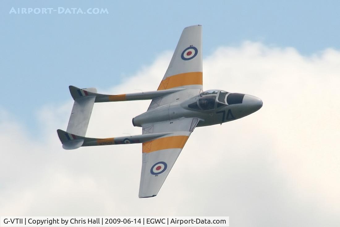 G-VTII, 1954 De Havilland DH-115 Vampire T.11 C/N 15127, Displaying at the Cosford Air Show