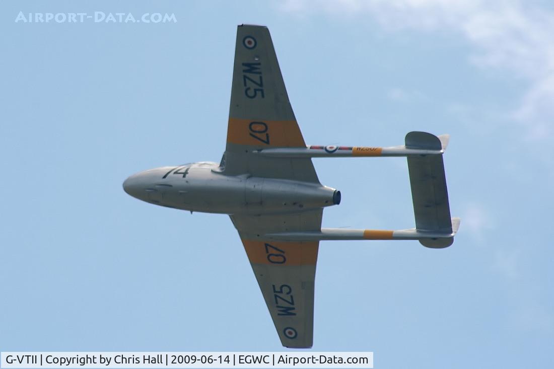 G-VTII, 1954 De Havilland DH-115 Vampire T.11 C/N 15127, Displaying at the Cosford Air Show