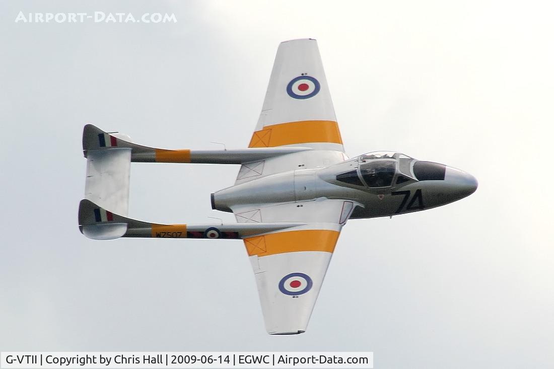 G-VTII, 1954 De Havilland DH-115 Vampire T.11 C/N 15127, Displaying at the Cosford Air Show