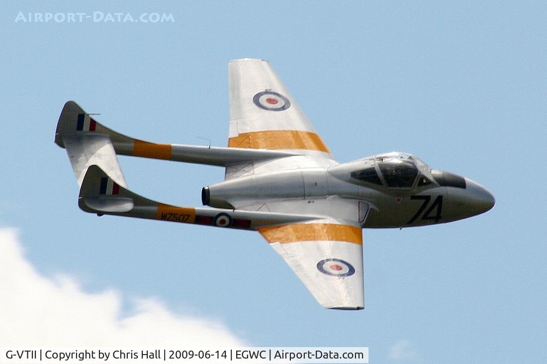 G-VTII, 1954 De Havilland DH-115 Vampire T.11 C/N 15127, Displaying at the Cosford Air Show