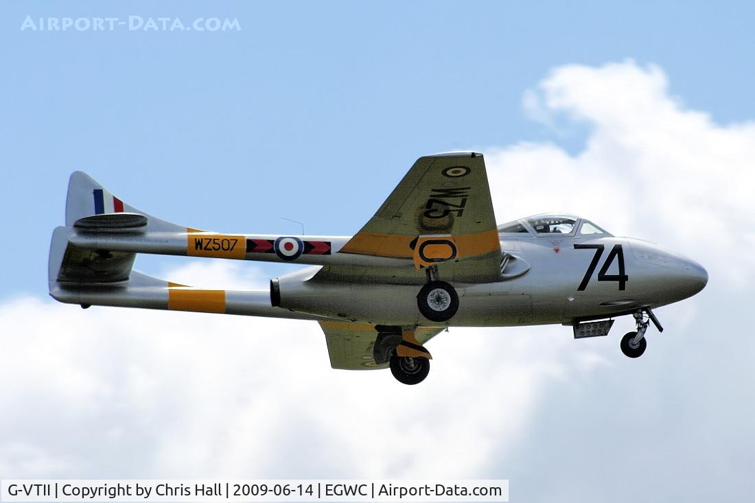G-VTII, 1954 De Havilland DH-115 Vampire T.11 C/N 15127, Displaying at the Cosford Air Show