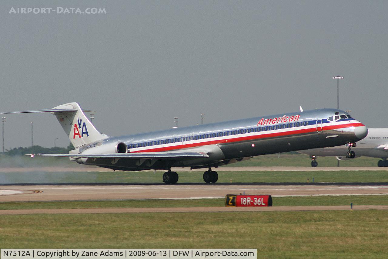 N7512A, 1989 McDonnell Douglas MD-82 (DC-9-82) C/N 49806, American Airlines at DFW
