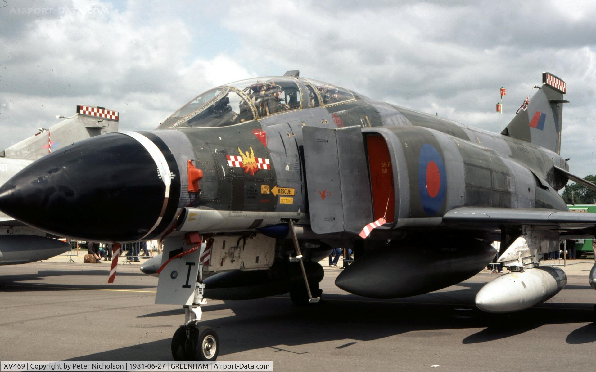 XV469, 1969 McDonnell Douglas Phantom FGR2 C/N 3282, Phantom FGR.2 of 56 Squadron at the 1981 Intnl Air Tattoo at RAF Greenham Common.