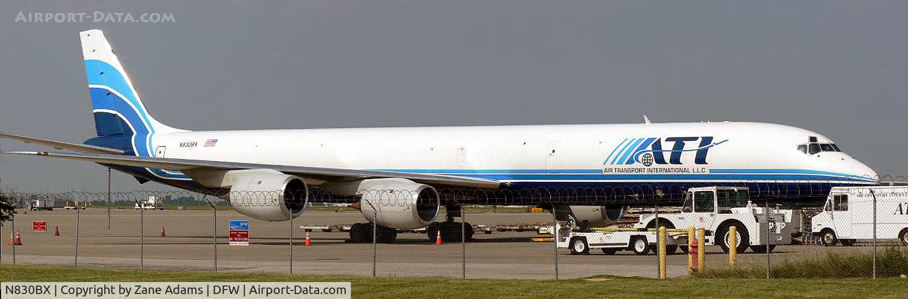 N830BX, 1968 Douglas DC-8-71F C/N 45973, At DFW west freight ramp. Autostitch photo