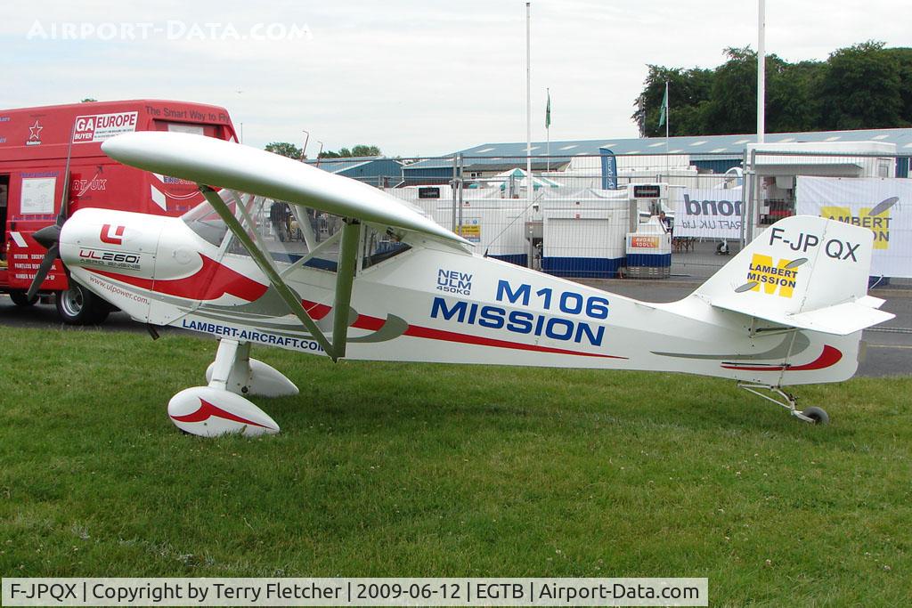 F-JPQX, Lambert Mission M106 C/N 02, exhibited at 2009 AeroExpo at Wycombe Air Park