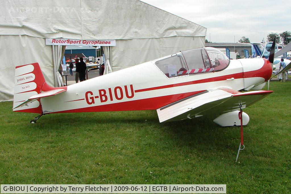 G-BIOU, 1958 Jodel D-117A C/N 813, Jodel D117A exhibited at 2009 AeroExpo at Wycombe Air Park