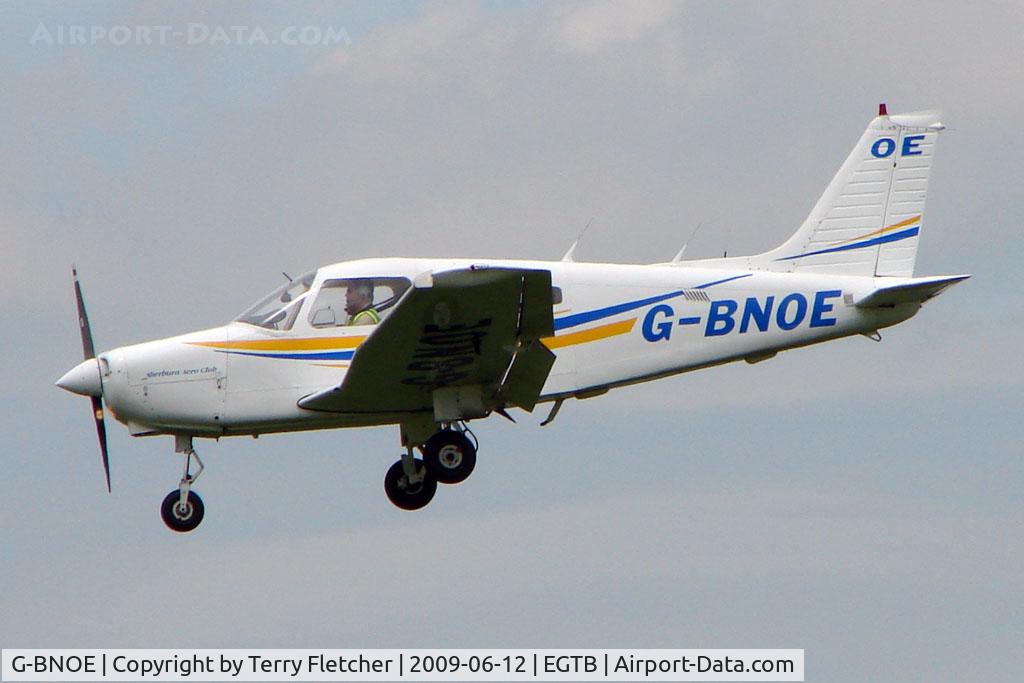 G-BNOE, 1987 Piper PA-28-161 Cherokee Warrior II C/N 2816013, Visitor to 2009 AeroExpo at Wycombe Air Park