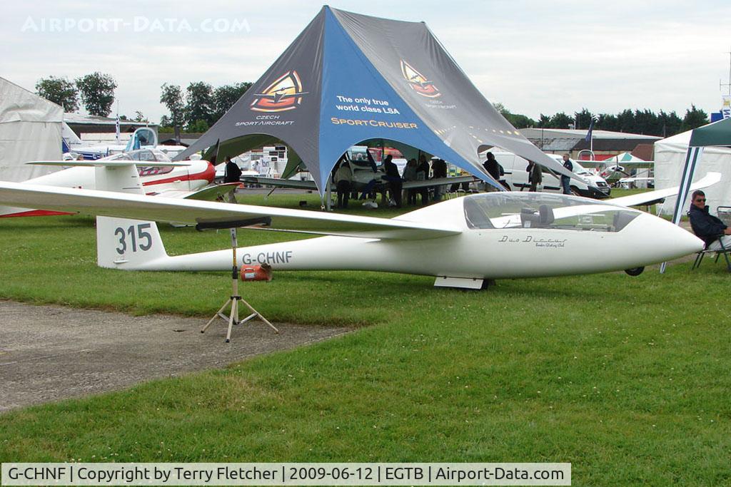 G-CHNF, 1994 Schempp-Hirth Duo Discus C/N 11, exhibited at 2009 AeroExpo at Wycombe Air Park