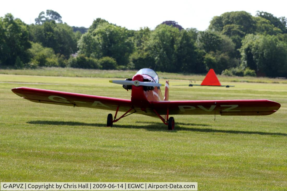G-APVZ, 1960 Rollason Druine D.31 Turbulent C/N PFA 545, Tiger Club Turbulent Display Team at the Cosford Air Show