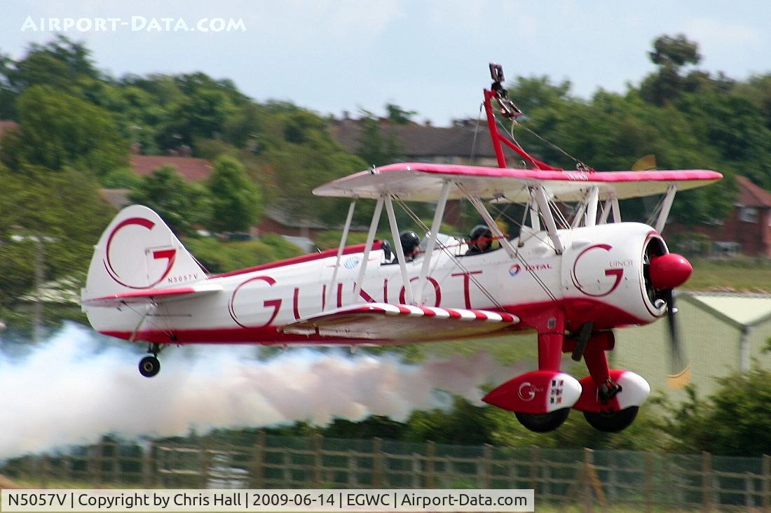 N5057V, 1942 Boeing A75N1(PT17) C/N 75-5598, Team Guinot Boeing Stearman displaying at the Cosford Air Show