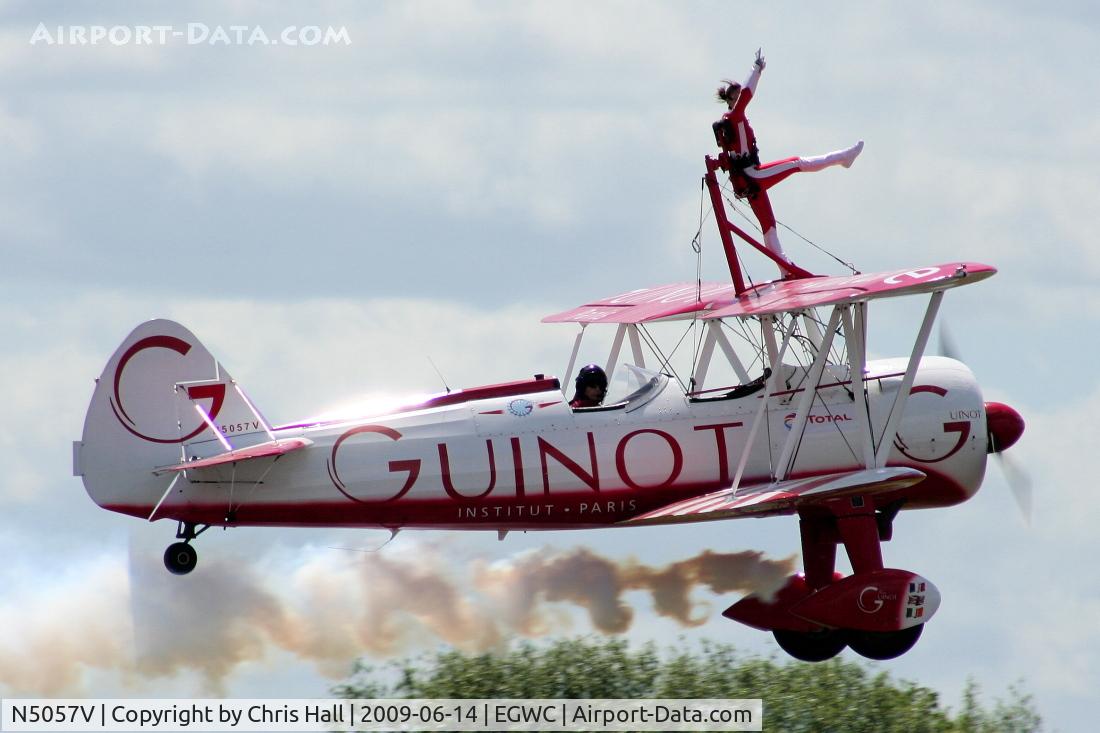 N5057V, 1942 Boeing A75N1(PT17) C/N 75-5598, Team Guinot Boeing Stearman displaying at the Cosford Air Show