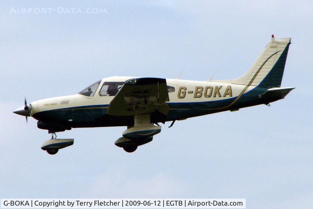 G-BOKA, 1979 Piper PA-28-201T Turbo Dakota C/N 28-7921076, Visitor to 2009 AeroExpo at Wycombe Air Park