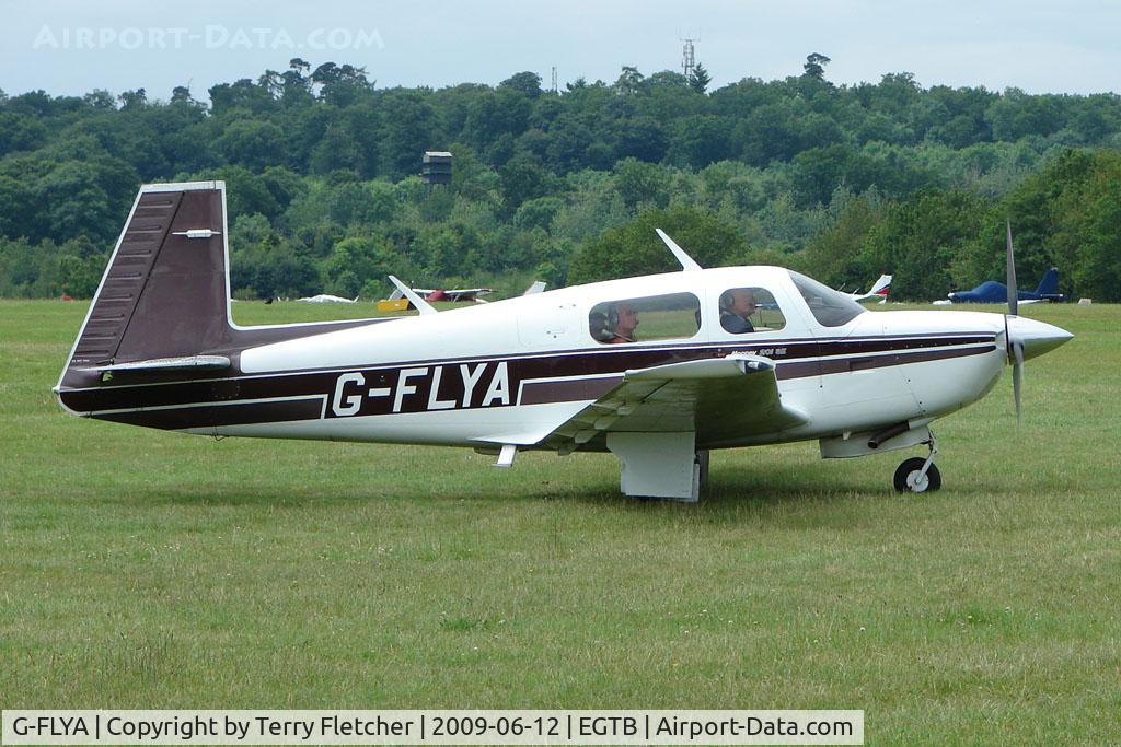G-FLYA, 1989 Mooney M20J 201 C/N 24-3124, Visitor to 2009 AeroExpo at Wycombe Air Park