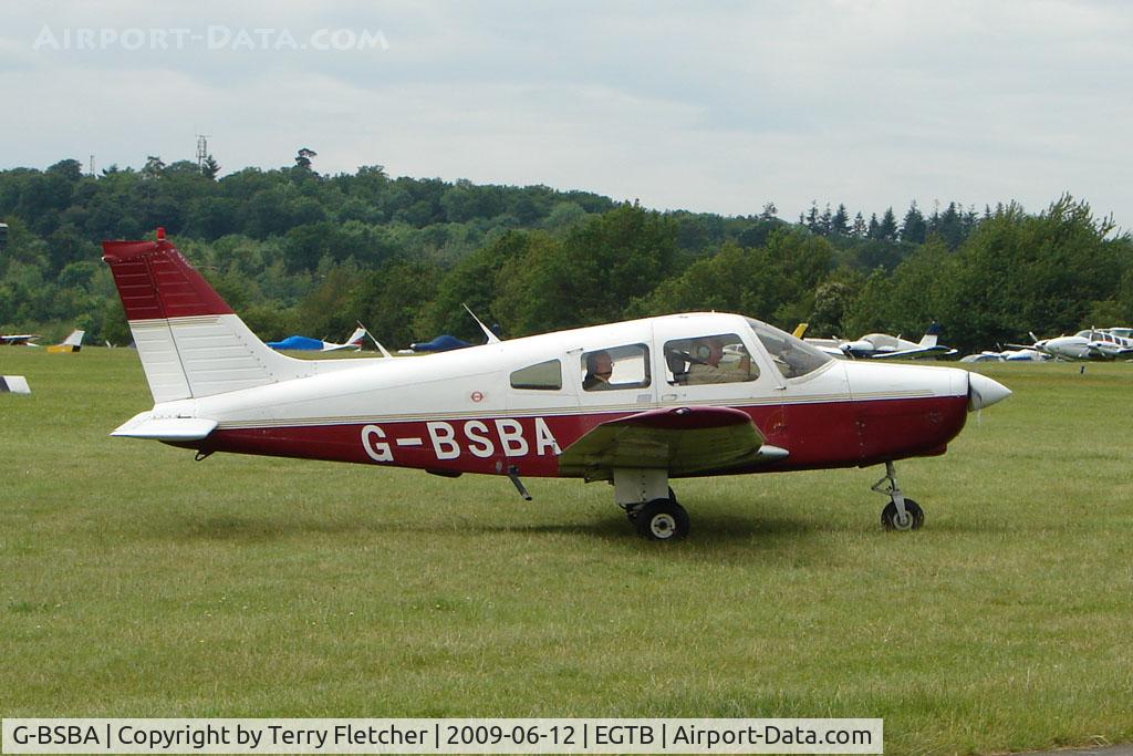 G-BSBA, 1980 Piper PA-28-161 Cherokee Warrior II C/N 28-8016041, Visitor to 2009 AeroExpo at Wycombe Air Park