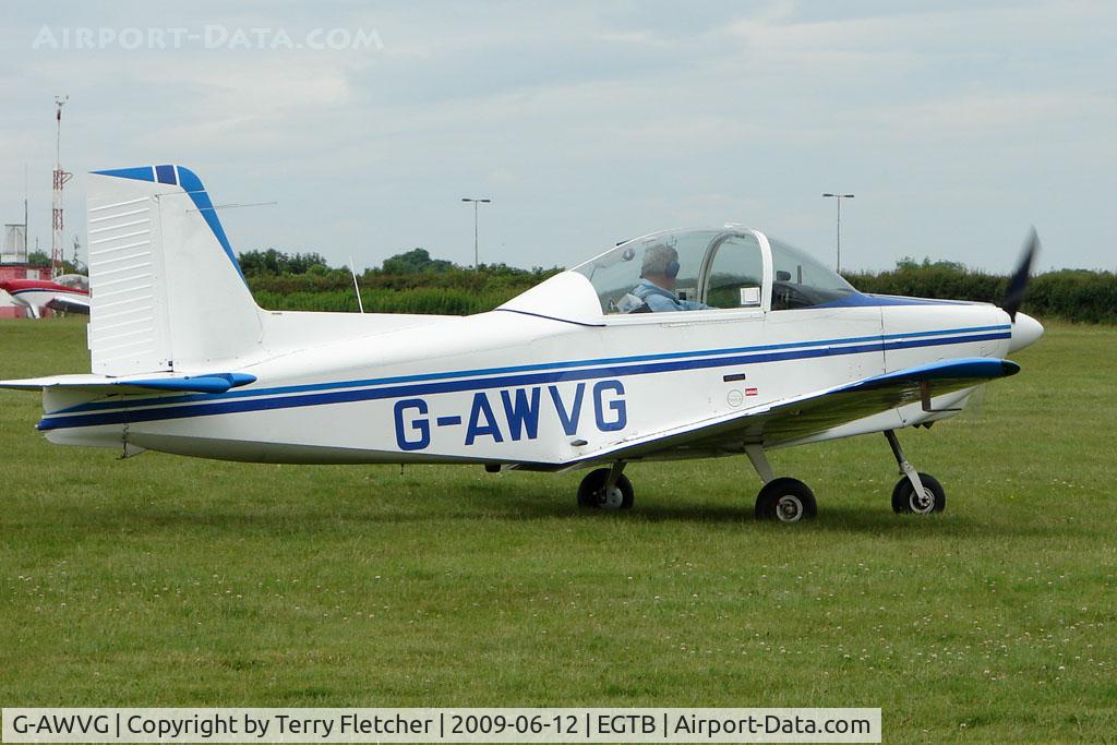 G-AWVG, 1969 AESL Glos-Airtourer 115/T2 C/N 513, Visitor to 2009 AeroExpo at Wycombe Air Park