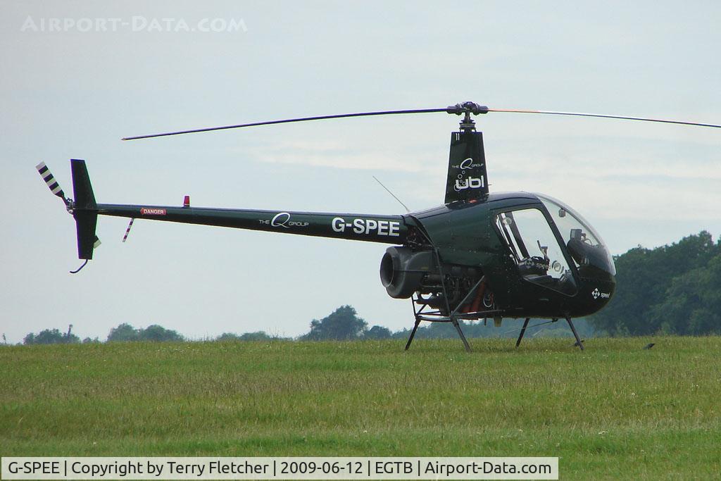 G-SPEE, 1988 Robinson R22 Beta C/N 0939, Visitor to 2009 AeroExpo at Wycombe Air Park