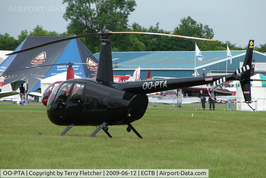 OO-PTA, 2006 Robinson R44 Raven II C/N 11445, Belgian R 44 - Visitor to 2009 AeroExpo at Wycombe Air Park