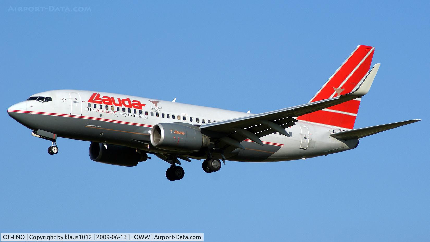 OE-LNO, 2001 Boeing 737-7Z9 C/N 30419, Lauda Air B738 coming back to Vienna Intl. Airport.