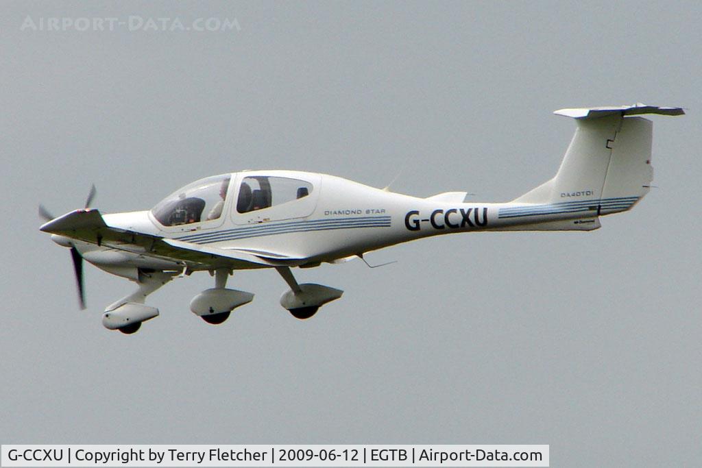 G-CCXU, 2003 Diamond DA-40D Diamond Star C/N D4.037, Visitor to 2009 AeroExpo at Wycombe Air Park