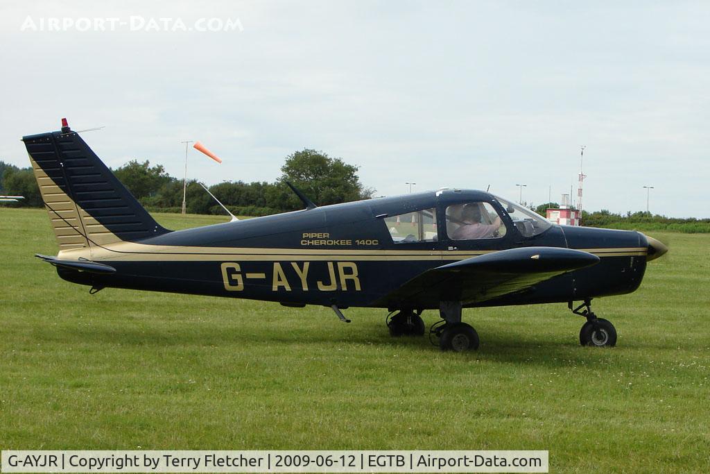 G-AYJR, 1970 Piper PA-28-140 Cherokee C/N 28-26694, Visitor to 2009 AeroExpo at Wycombe Air Park