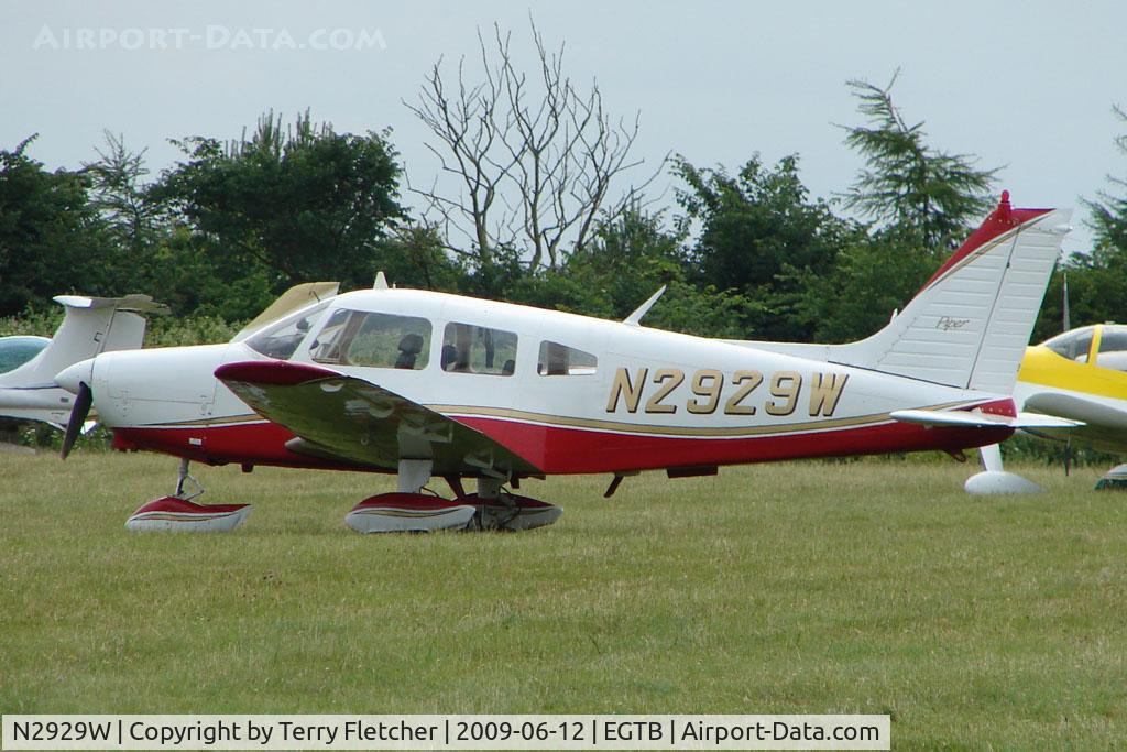 N2929W, 1974 Piper PA-28-151 Cherokee Warrior C/N 28-7415457, Visitor to 2009 AeroExpo at Wycombe Air Park