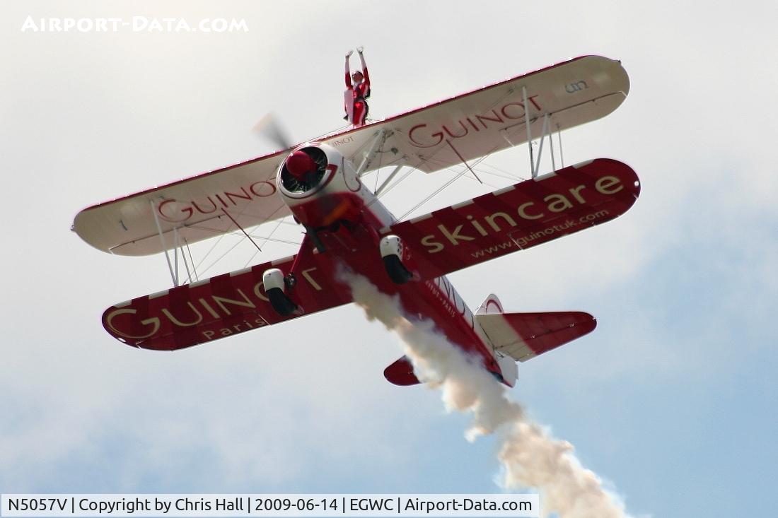 N5057V, 1942 Boeing A75N1(PT17) C/N 75-5598, Team Guinot Boeing Stearman displaying at the Cosford Air Show