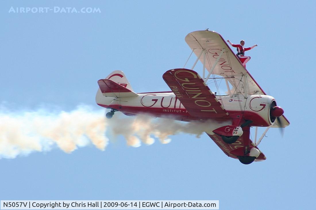 N5057V, 1942 Boeing A75N1(PT17) C/N 75-5598, Team Guinot Boeing Stearman displaying at the Cosford Air Show